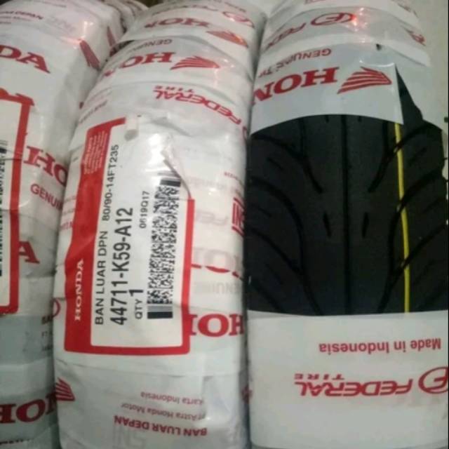 Ban tubeless depan honda k59 80/90-14 untuk beat/vario/scoopy/spacy series