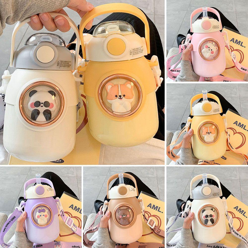 Solighter 700ml Vacuum Flasks Hadiah Mug Thermal Sedotan Stainless Steel