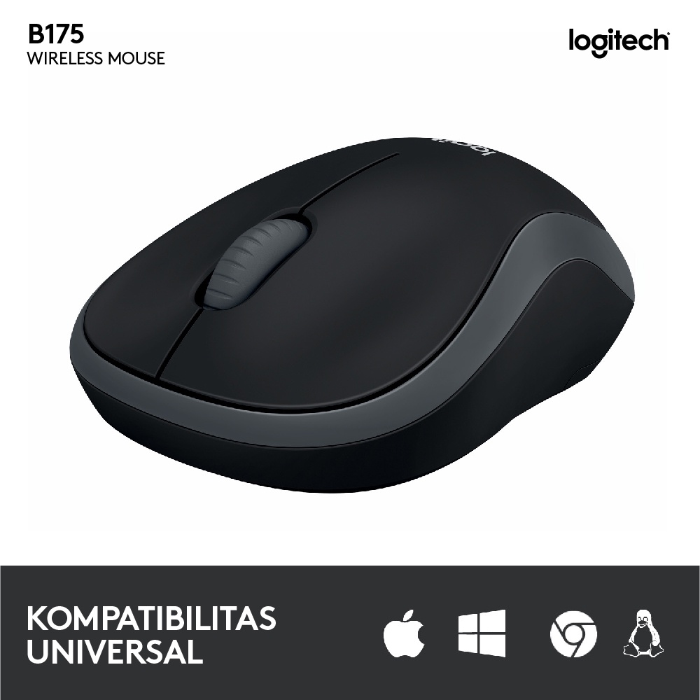 Logitech B175 Mouse Wireless untuk Windows, Mac, Linux dan ChromeOS