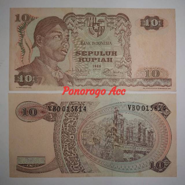 (GRESS) Uang kuno rp 10 rupiah sudirman jendral sudirman tahun 1968 bahan mahar nikah 20 2020 rupiah