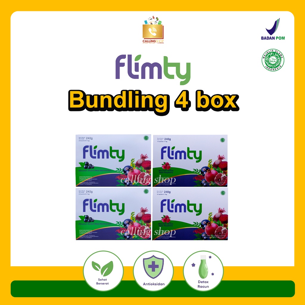 

Flimty Fiber | Detox | Antioksidan 4Bok (64 Sachet)
