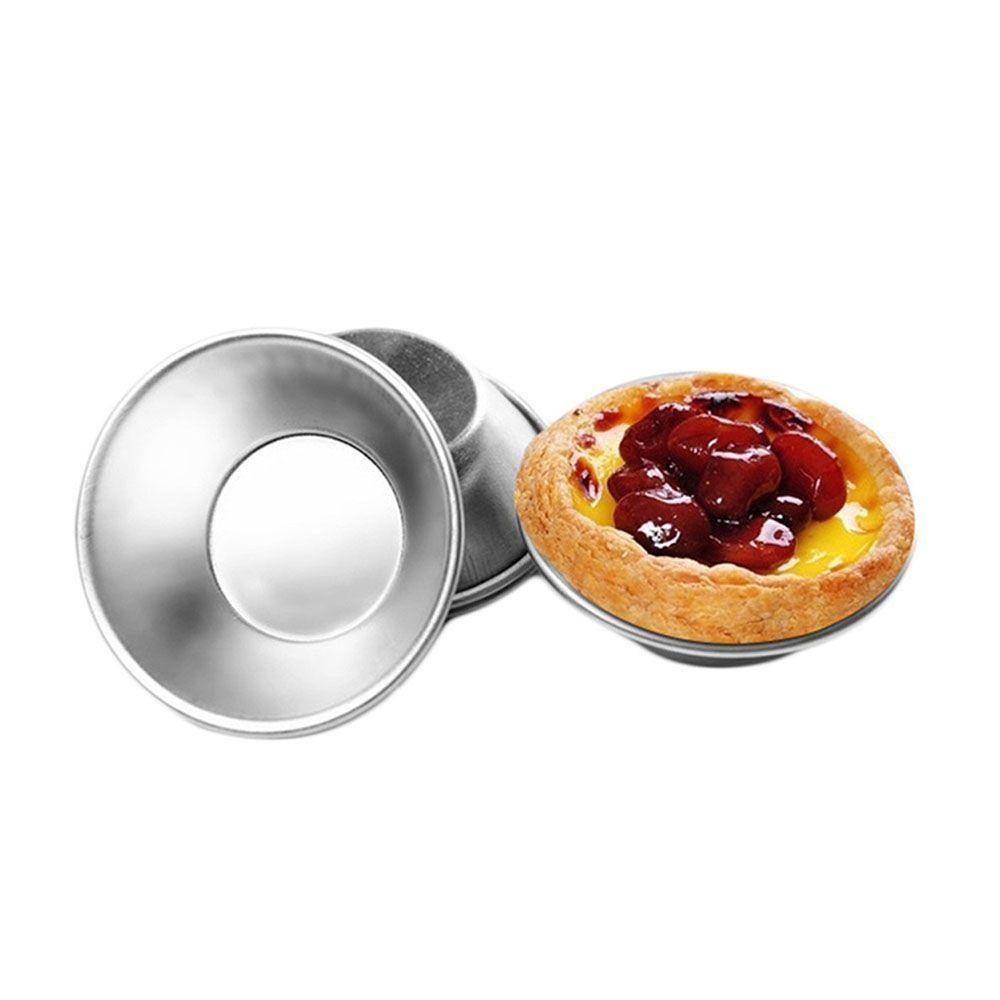 [Elegan] Cetakan Egg Tart Aluminium Tools Cookie Reusable Cupcake Pudding Mold