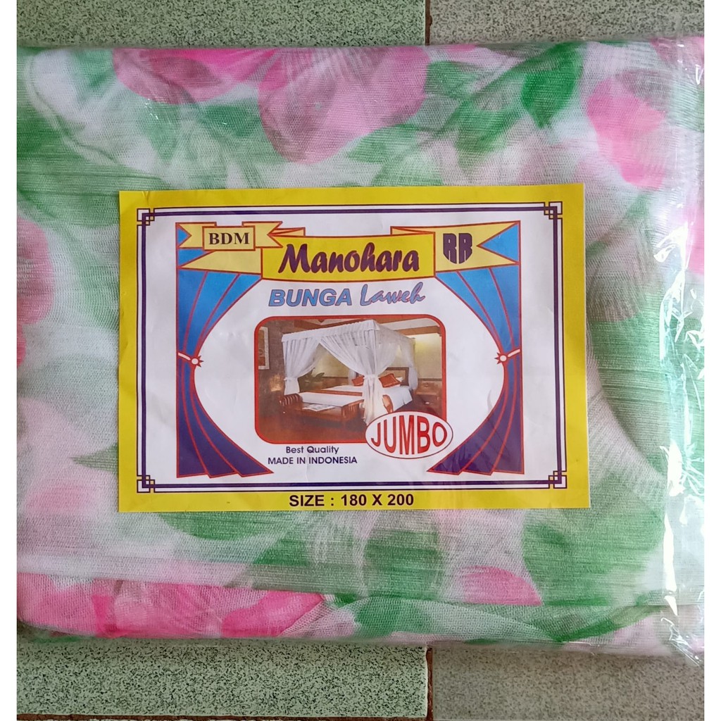 Kelambu tidur/kelambu nyamuk kotak manohara motif bunga