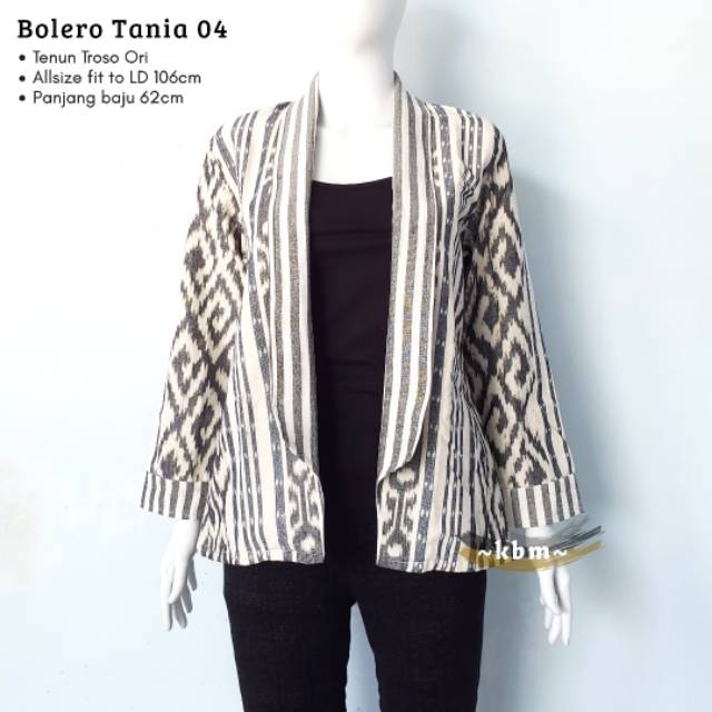 Atasan Bolero tania Misa ori tenun troso bolero kerja outer lengan