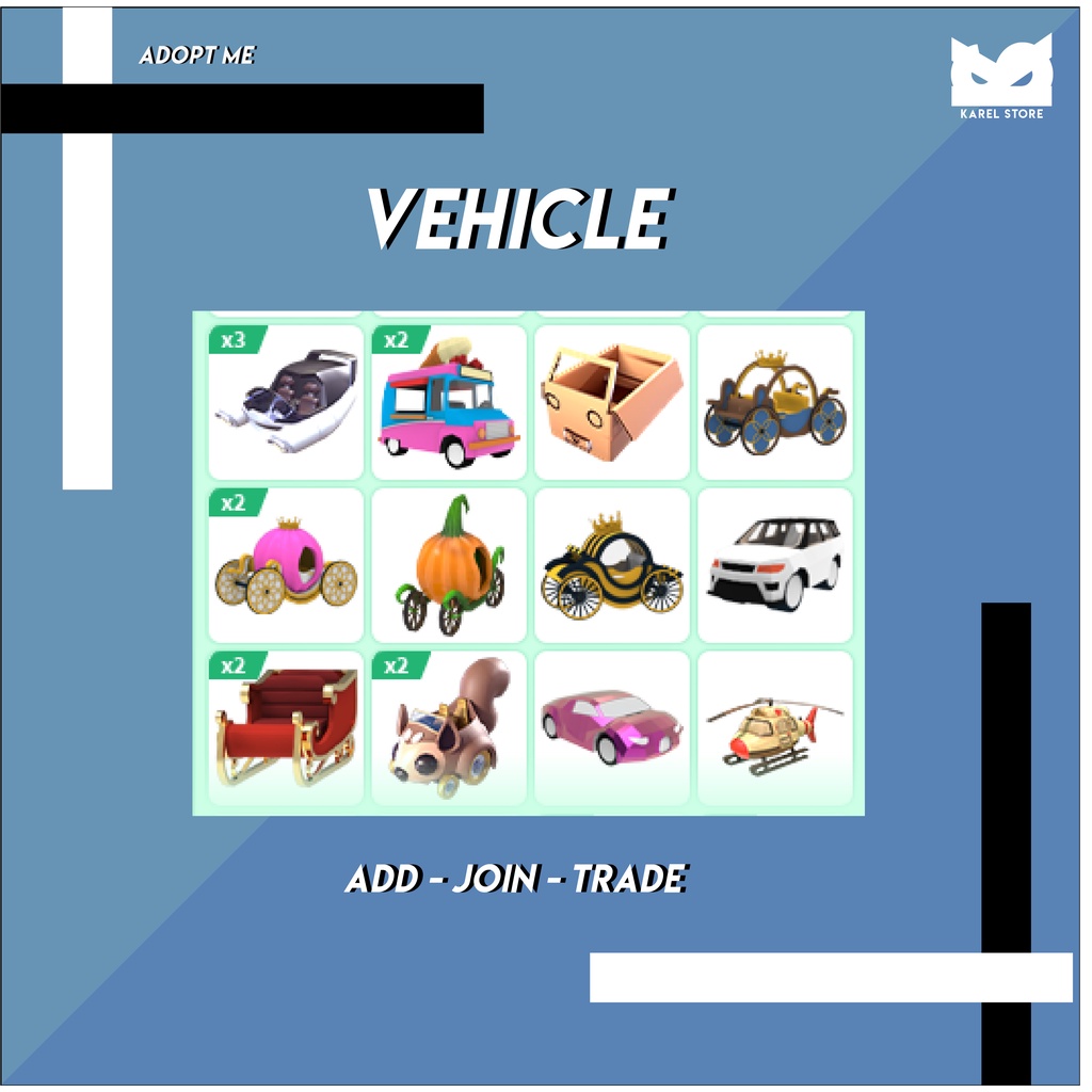 Vehicle - Adopt Me | Kendaraan Adopt Me (Roblox) | Lengkap dan Termurah