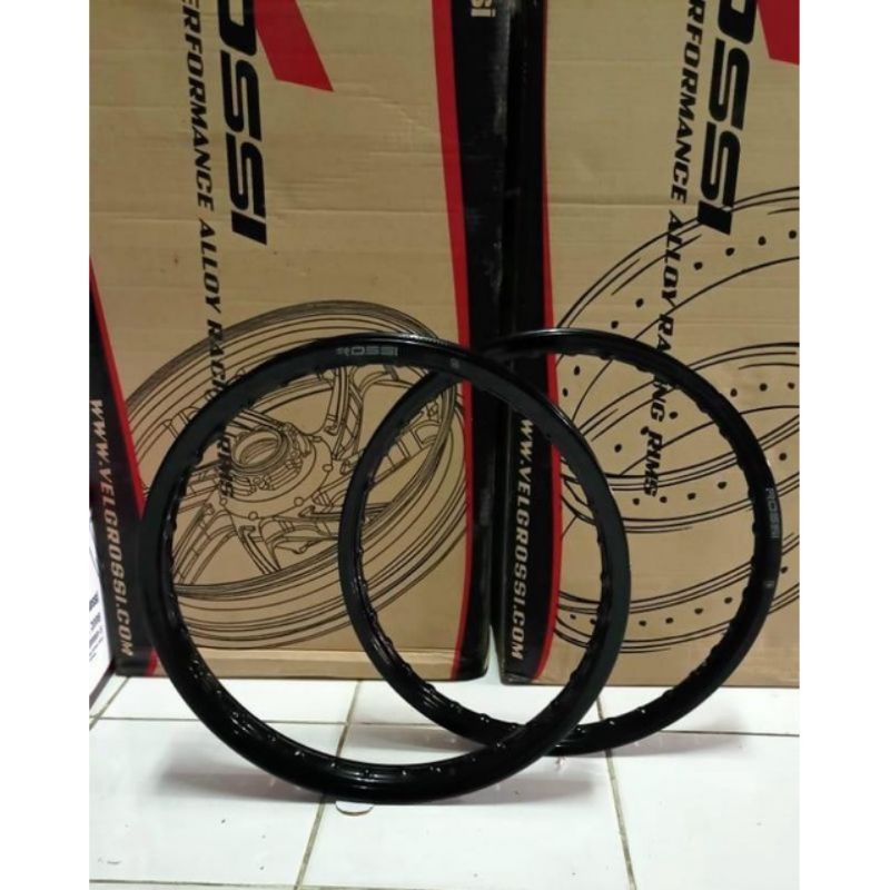 Jual Velg Rossi Velg Vrossi hitam glossy wm shape ring17 | Shopee Indonesia