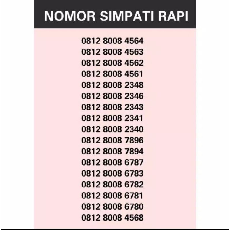 Kartu Perdana Telkomsel simpati 4G LTE Cantik