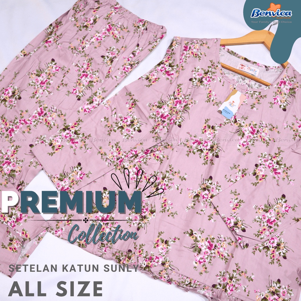 BAJU TIDUR PIYAMA KATUN PREMIUM SUNLY BANYAK MOTIF