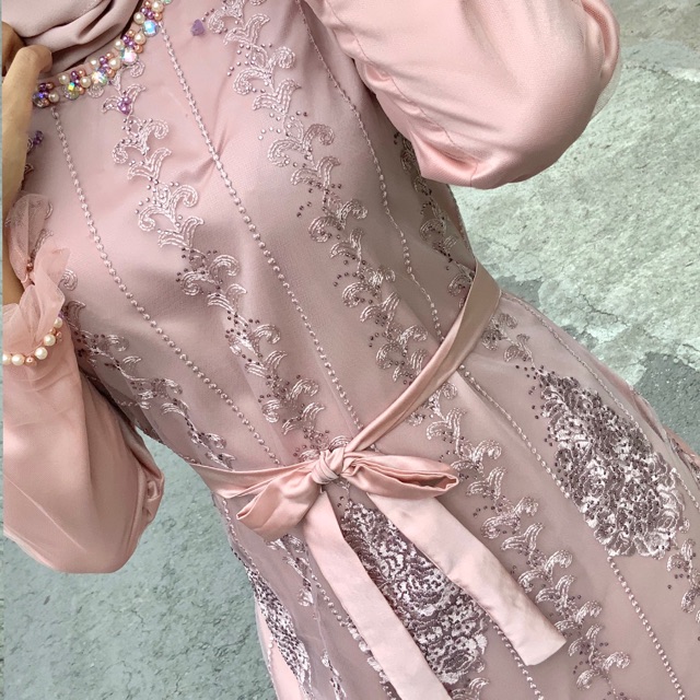 Tahlia Dress Warna Rose Gold By Rishona Baju Lebaran Baju Muslim Exclusive Dan Elegan Murah Shopee Indonesia