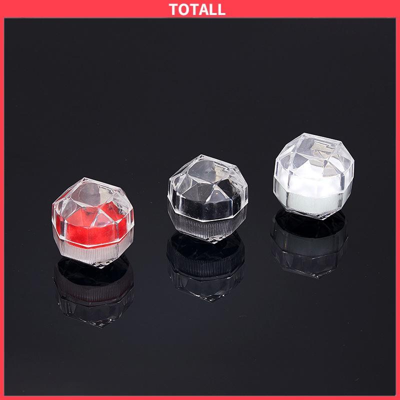 COD Kotak Cincin Mini Kotak Perhiasan Plastik Stud Earrings Cincin Kalung Perhiasan Kotak Kemasan Kotak Display-Totall