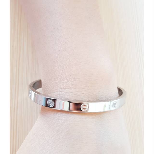 Gelang bangle import / gelang bangle silver titanium antikarat