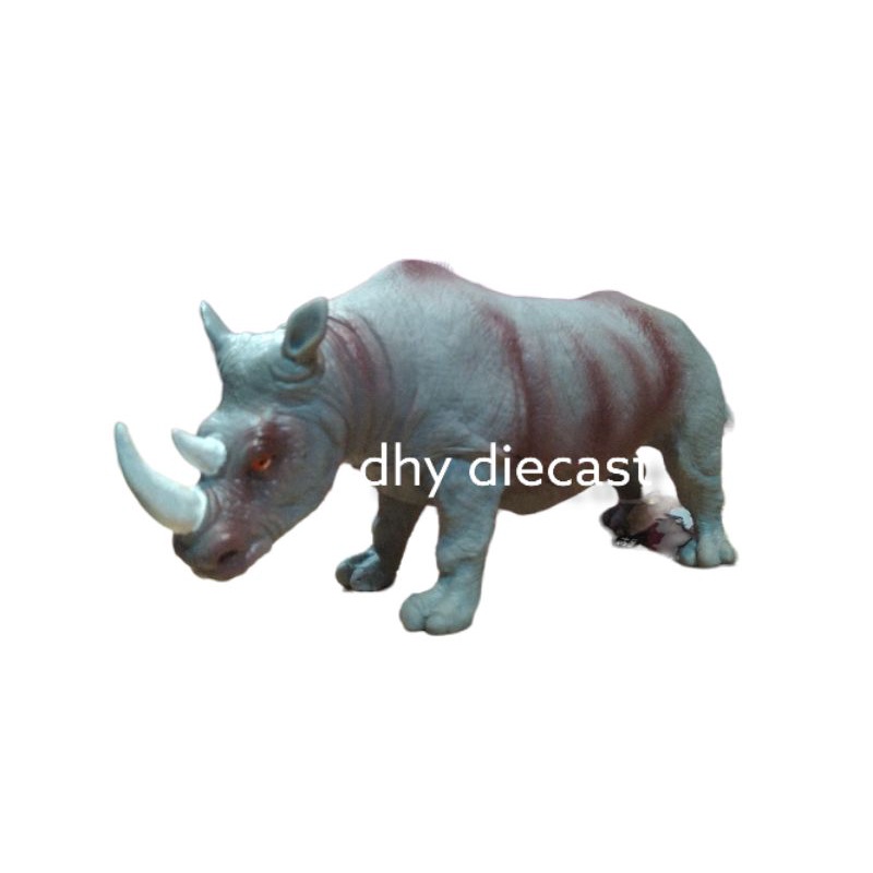 Mainan animal world binatang badak cula