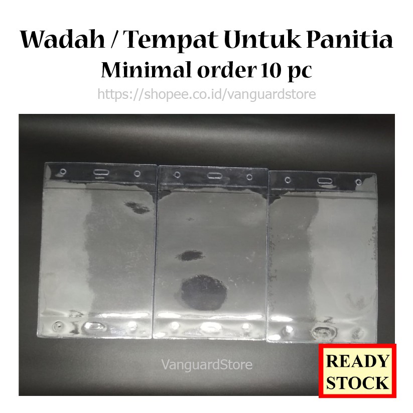 Wadah Plastik Panitia / Name Tag / Tanda Peserta Seminar Uk 10 x 13,5 Cm