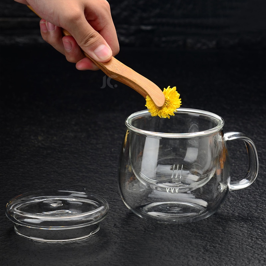 TEA POT GLASS INFUSER 300ML | TEKO TEH SARINGAN KACA - 7A-F016