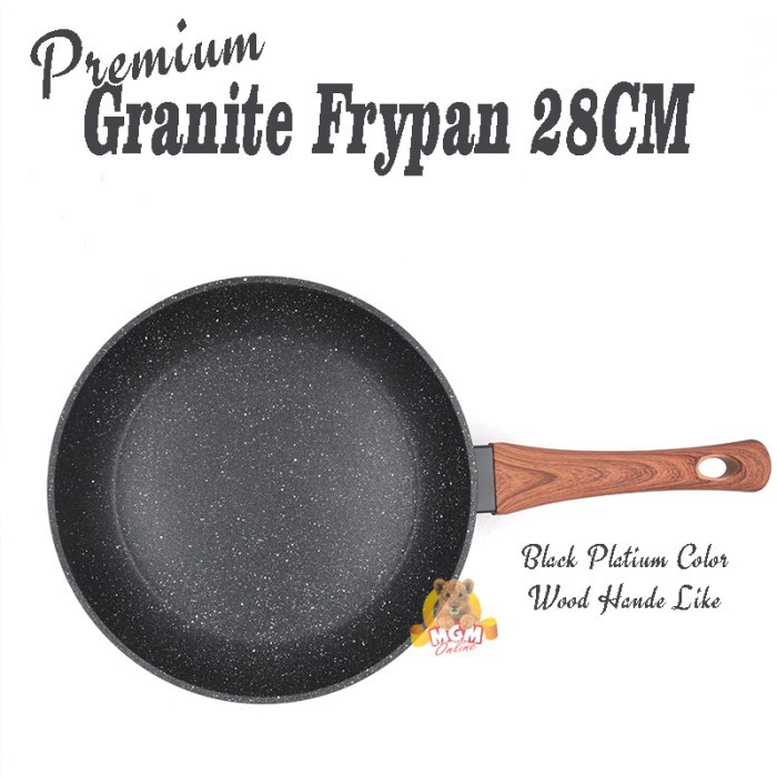 Granite Frypan 28cm pengorengan teflon anti lengket INDUKSI READY