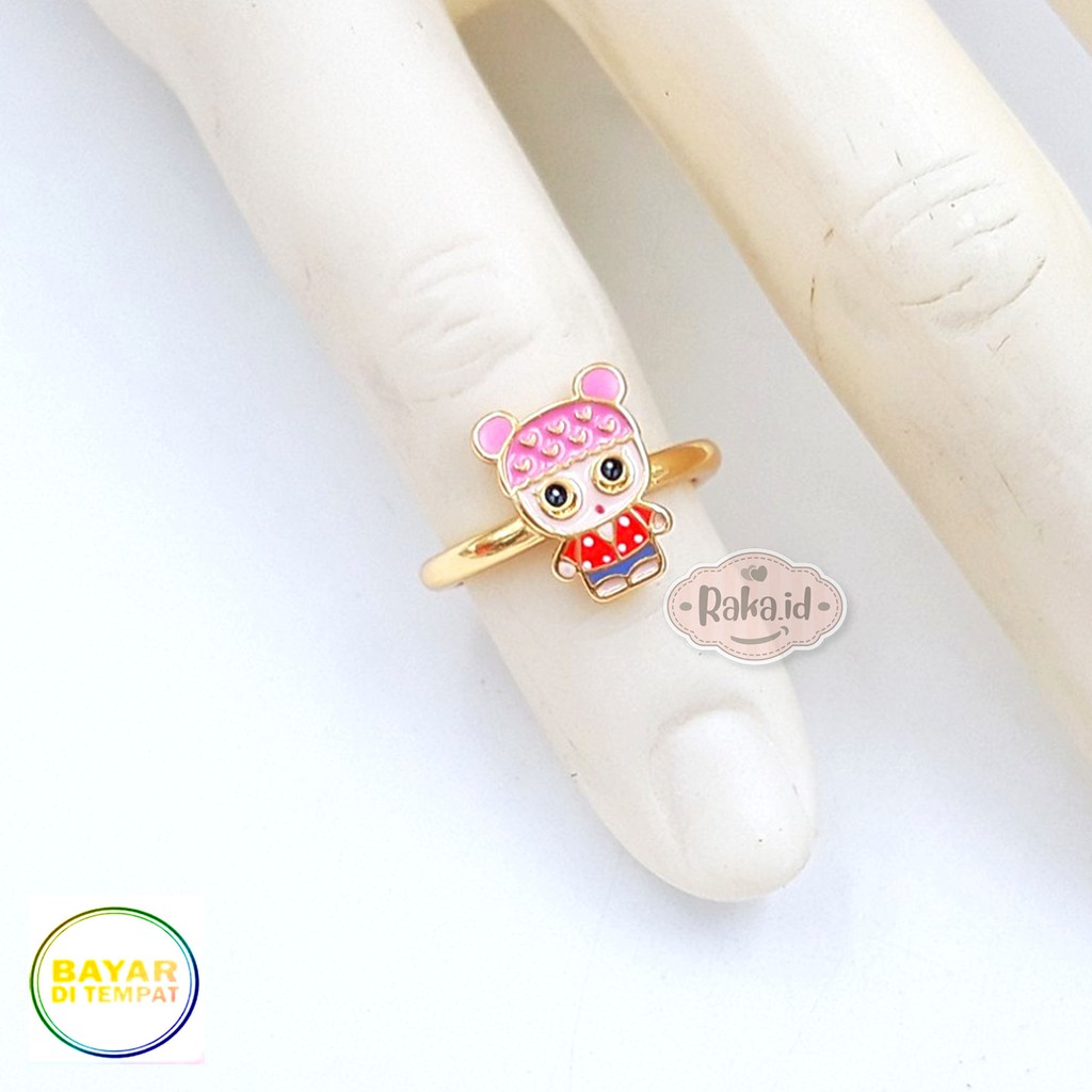 Cincin Anak LOL Pink Perhiasan Cantik Anak Lapis Emas 18k 756