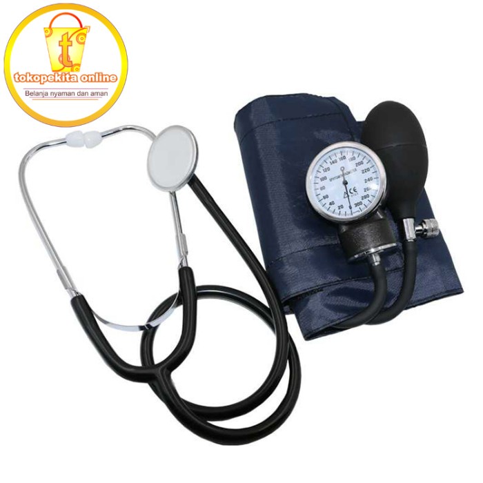 Sphygmomanometer manual Alat Set Stetoskop & Ukur Tekanan Darah Manual - Biru