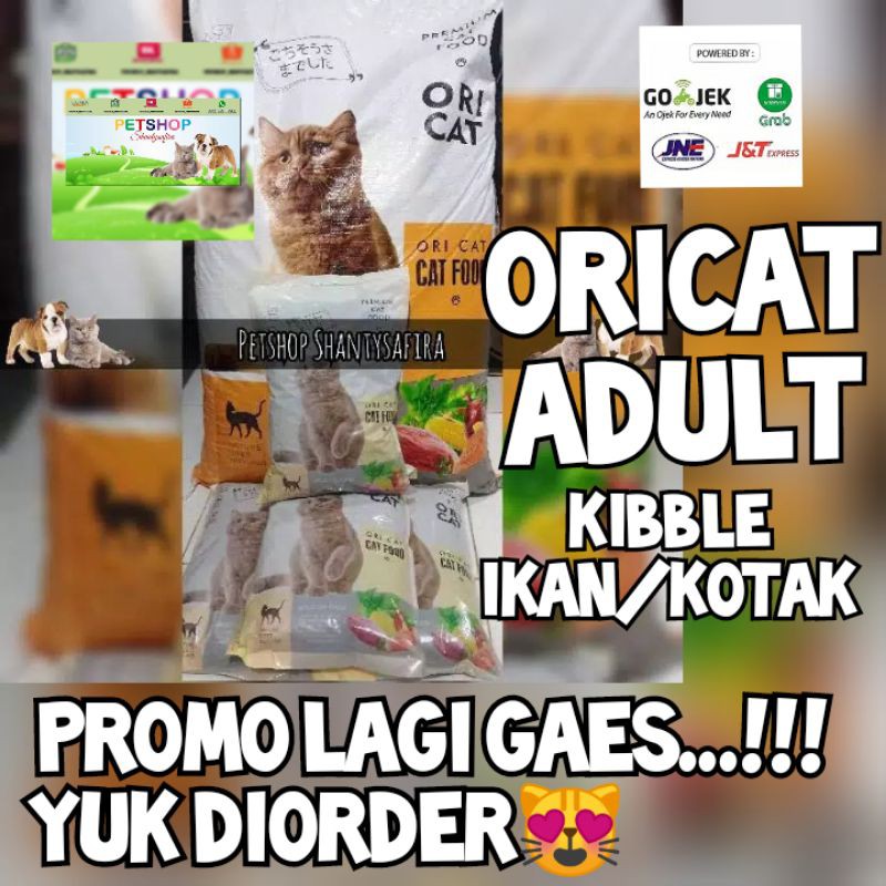 MAKANAN KUCING ORICAT ORI CAT ADULT PREMIUM CAT FOOD BERAT REAL setara bolt