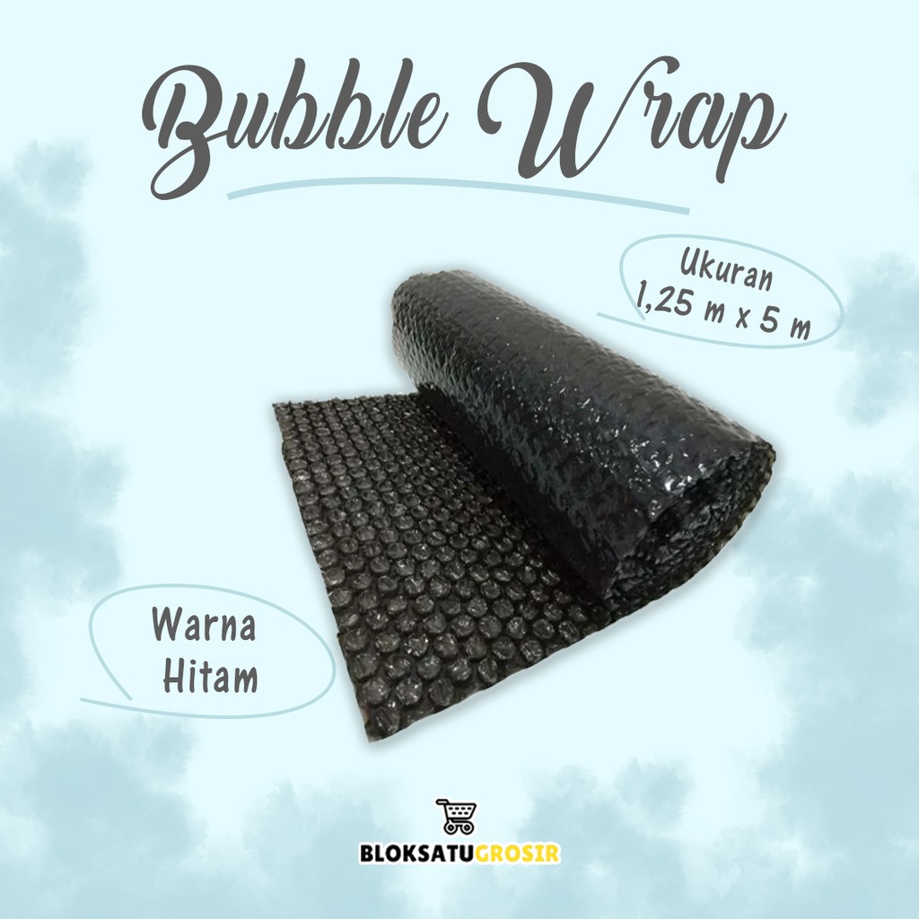 

Bubble Wrap Meteran Malang - Hitam (5 meter x 1.25 meter)
