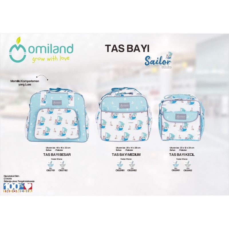Tas Bayi Omiland Diaper Bag Seri SLOTH &amp; SERI SAILOR