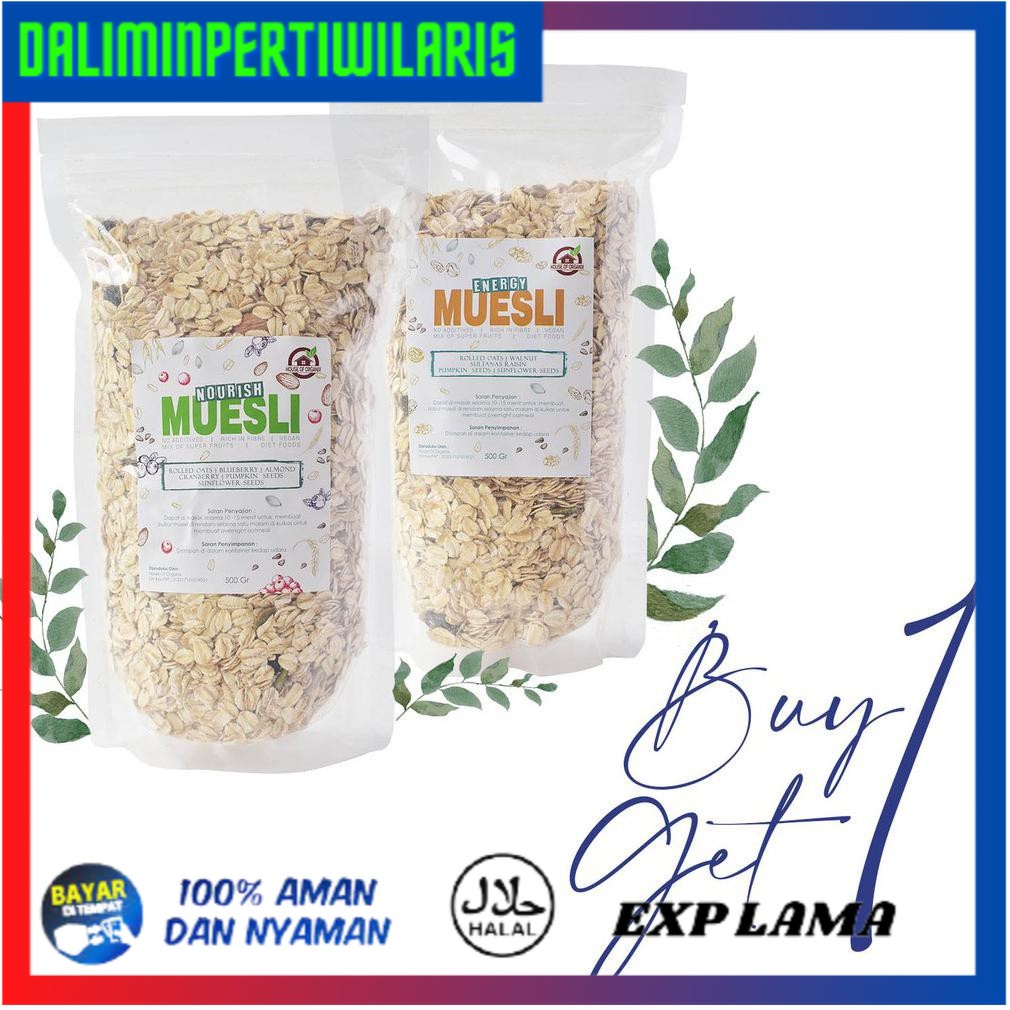 

( BISA COD ) BUY 1 GET 1 - 8 Varian Muesli 500 Gr ( Varian RANDOM ) OBRAL [Kode 1|Kode 2|Kode 3|Kode