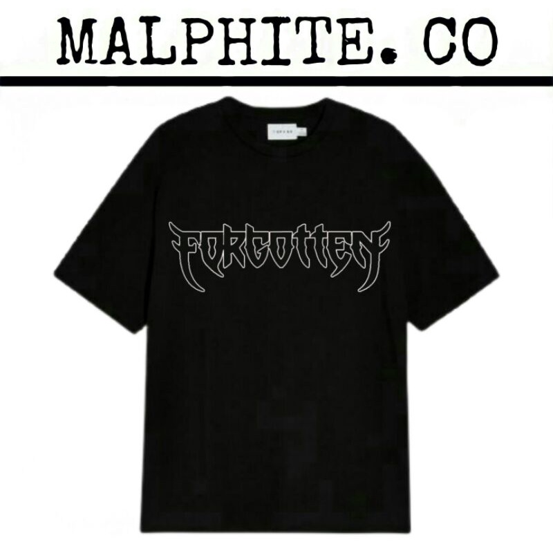 Kaos Baju T-Shirt Tulisan Forgotten Tee Lagu Band Musik Lokal Merch Heavy Metal Punk Rock And Roll V