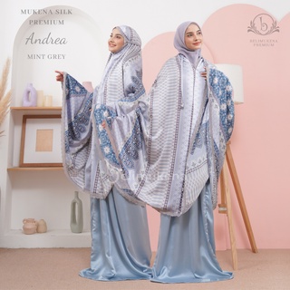 belimukena premium mukena silk premium 2in1 andrea set sajadah