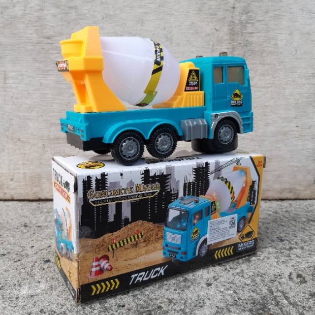 Mainan Truk Molen Bump &amp; Go Edukatif - Mobil Mixer Truck Anak Baterai