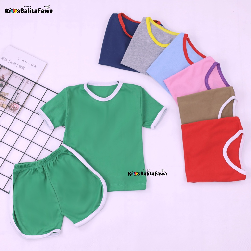 [PREMIUM] Set Chuba Chups Bayi - 3 Tahun / Baju Baby Laki Perempuan Setelan Tidur Polos Pendek Adem