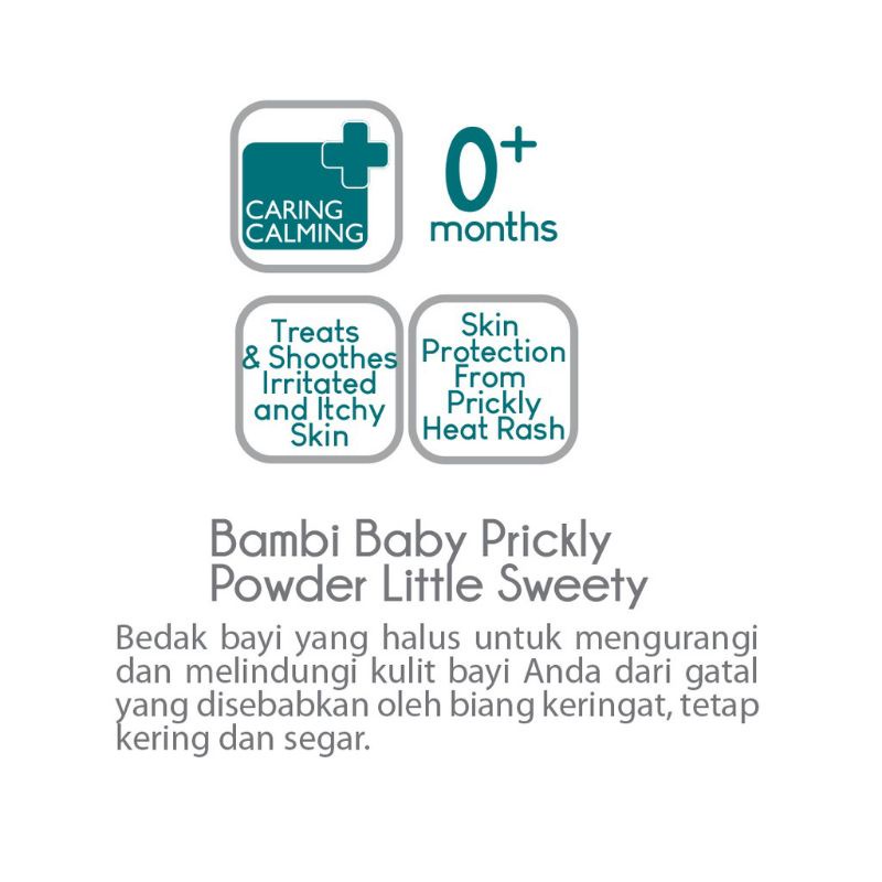 BAMBI Bedak Tabur Bambi Baby Prickly Heat 100gr / Kurangi Gatal Anti Iritasi