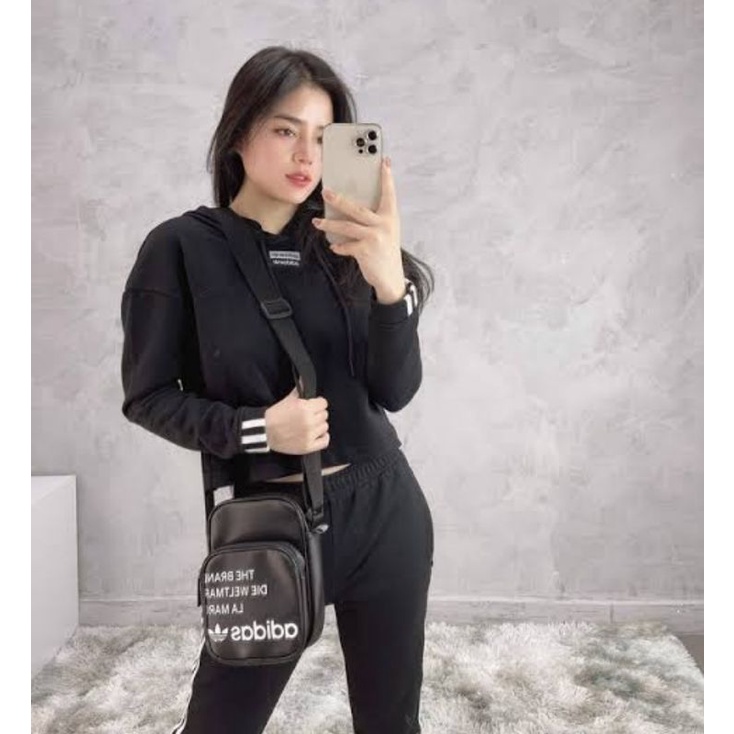 TAS SLEMPANG SHOULDER BAG ORIGINAL ADIDAS VINTAGE MINI BAG BLACK