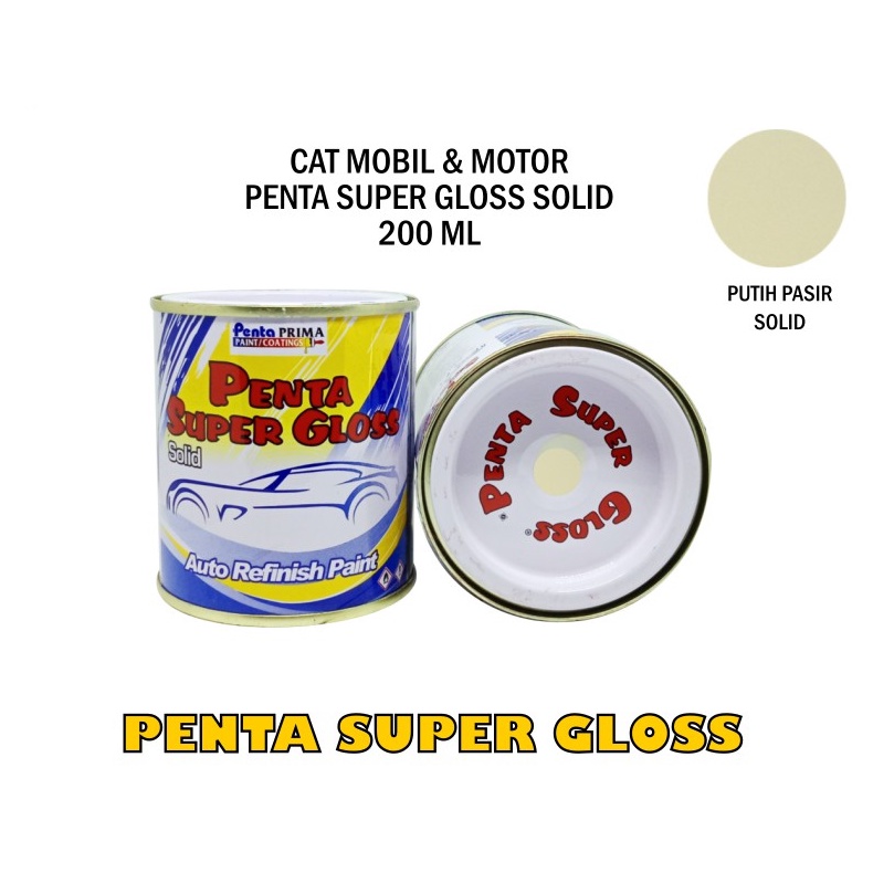 CAT PENTA PUTIH PASIR 1176 200 gram - cat penta white - cat putih penta super gloss - super gloss putih