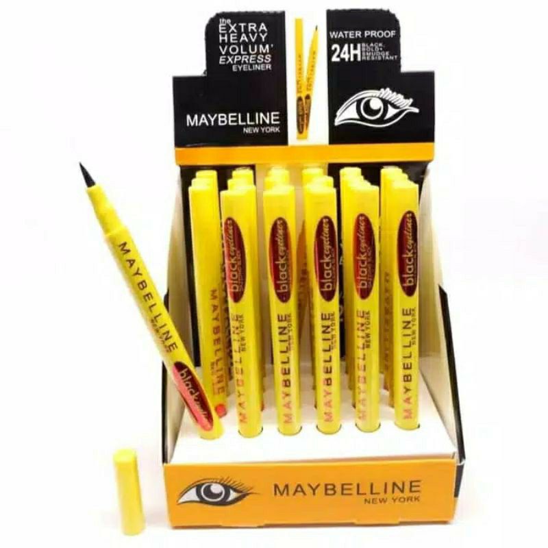 [ perbox] DAZZLING BLACK - Eyeliner Spidol MAYBELLINE EXTRA HEAVY VOLUM EXPRES DAZZLING Black Eyeliner Waterproof Casing / EYELINER MYB SPIDOL WATERPROOF