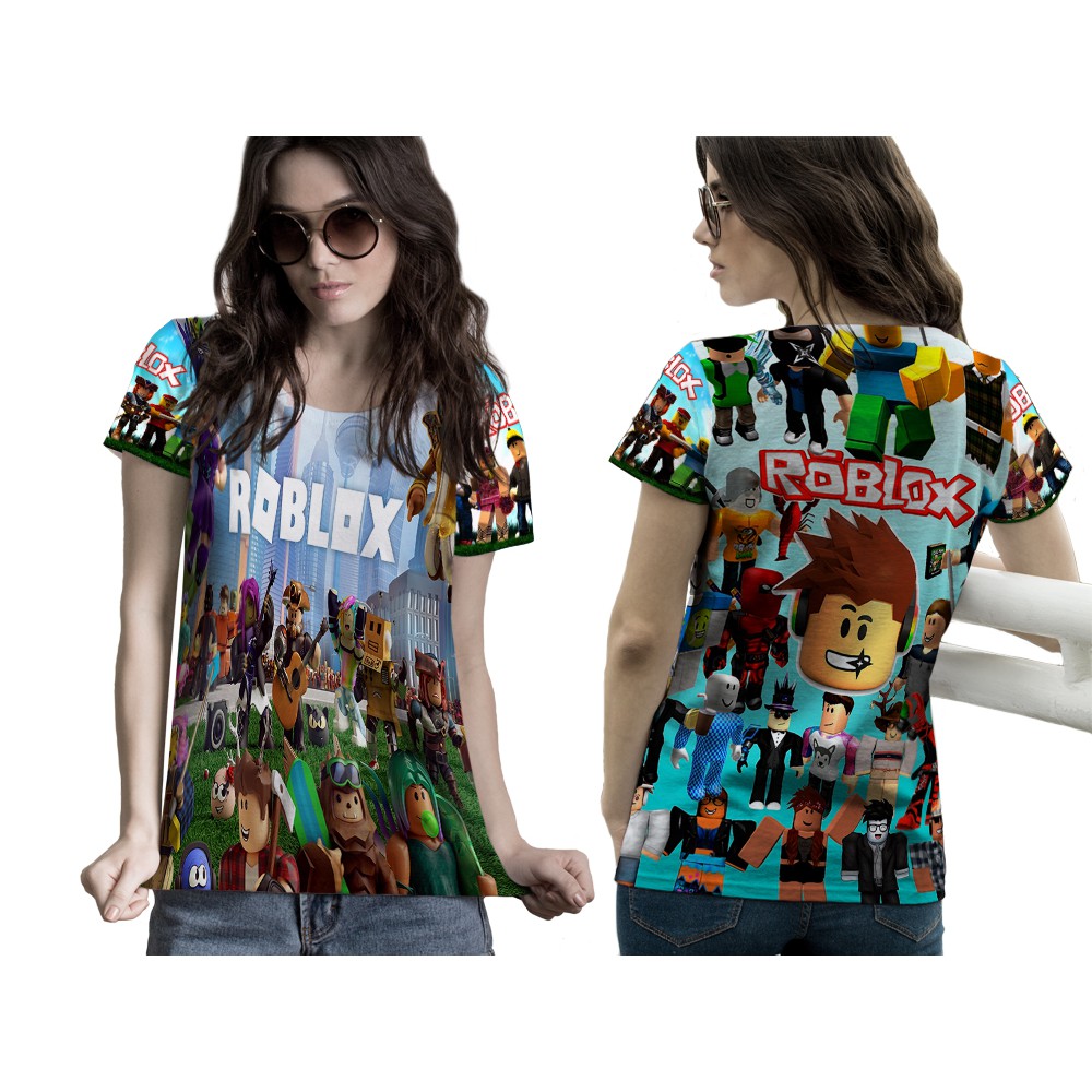 T Shirt Wanita Lengan Pendek New Roblox 3d Fullprint Sublimation Terbaru Shopee Indonesia - t shirt wanita lengan panjang new roblox 3d fullprint sublimation