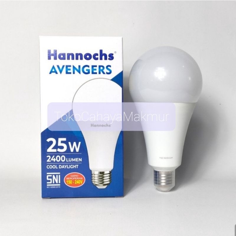 Lampu Bohlam LED Avengers 25w 25watt Hannochs CoolDayLight