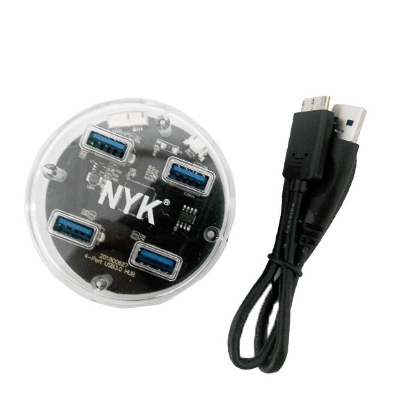 USB HUB NYK 3.0 TRANSPARANT 4 PORT SUPER SPEED