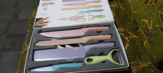 Pisau Set 6 Jerami Stainless Steel  Knife Set High Quality