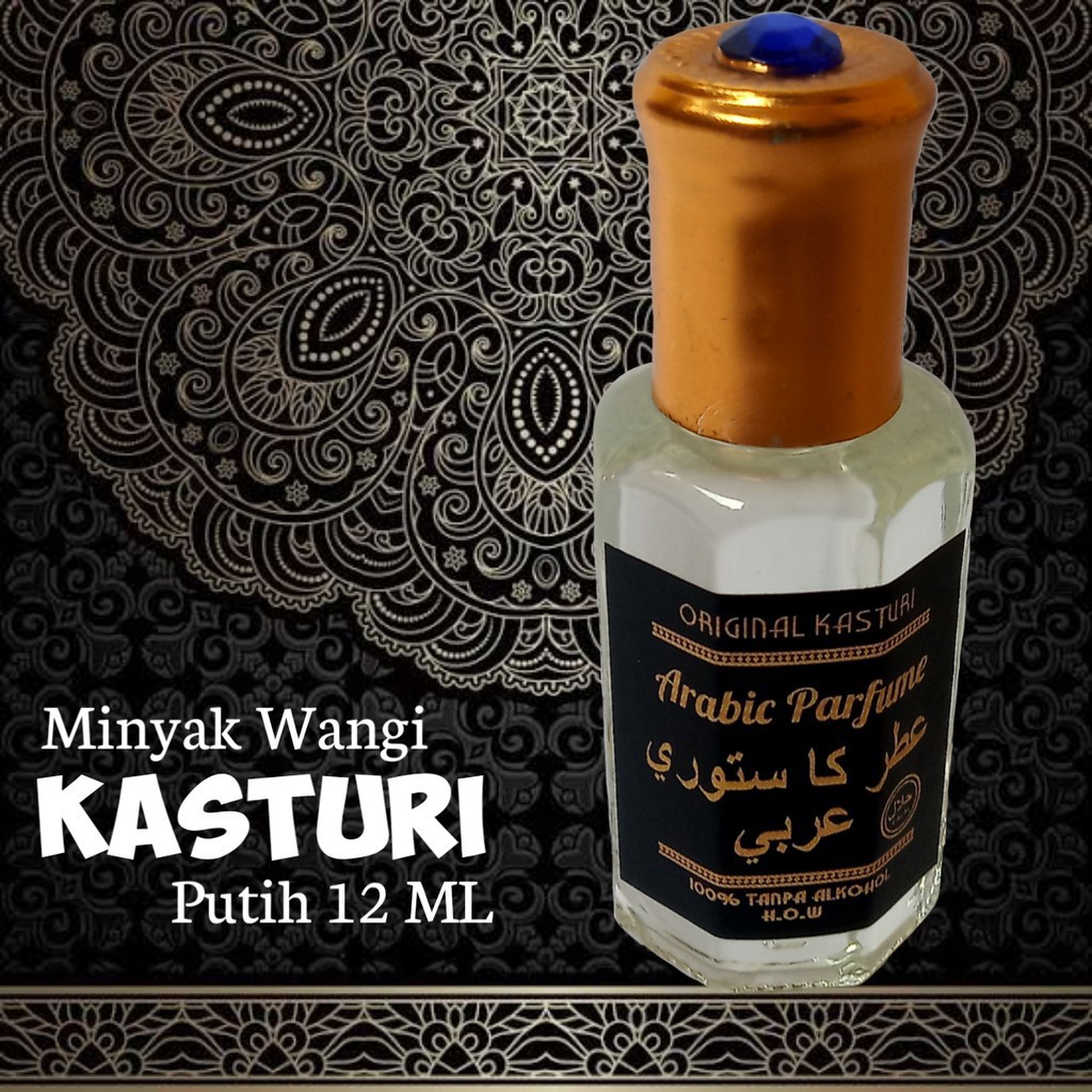 KASTURI PUTIH FARFUM UNTUK PRIA ASLI 100% NON ALKOHOL MINYAK WANGI SUNNAH KESUKAAN NABI SAW KASTURI