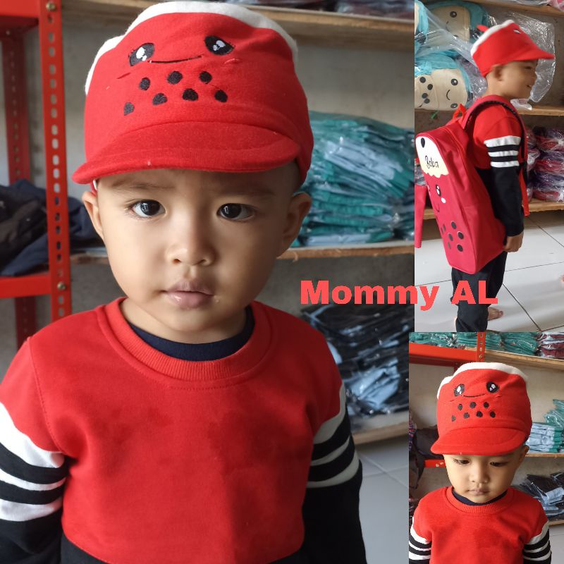 TOPI BONEKA ANAK KARAKTER  BOBA 0-3 TAHUN/TOPI/KARTUN/BONEKA/TAS ANAK SEKOLAH PEREMPUAN/TAS ANAK SEKOLAH TK