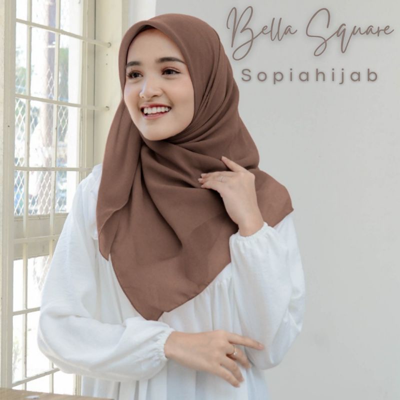 Bella Square Jahit Tepi - Hijab Segi Empat