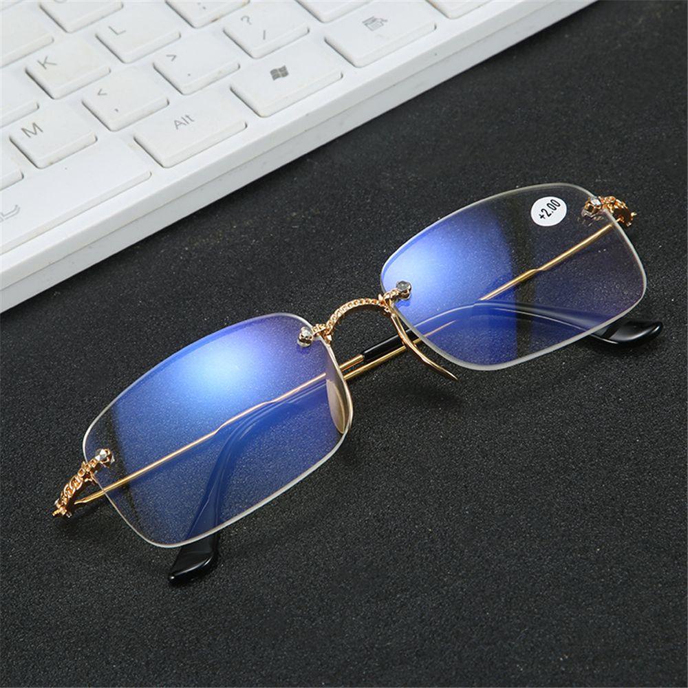 Lily Kacamata Baca Vision Care Anti UV Blue Rays Metal Frame Kacamata Rabun Jauh