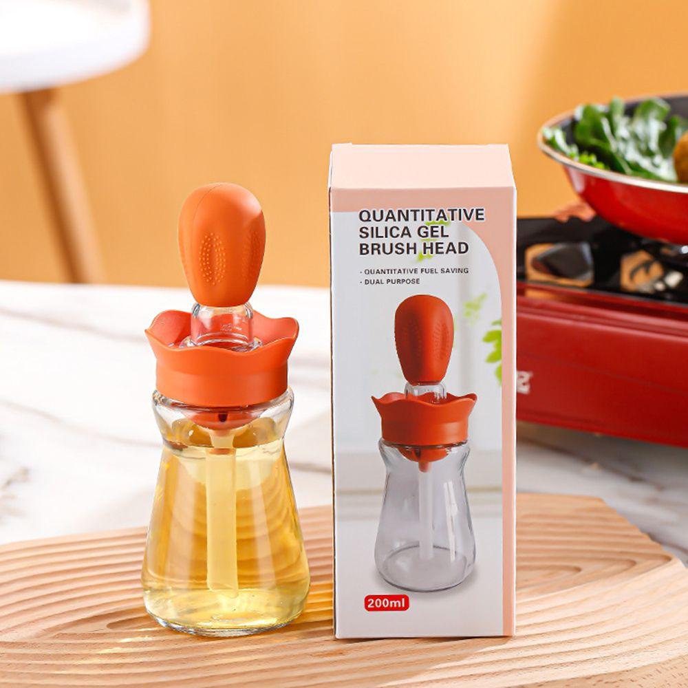 Solighter Botol Minyak Dengan Kuas Silikon Peralatan Masak Kue Barbekyu Grill Oil Dispenser