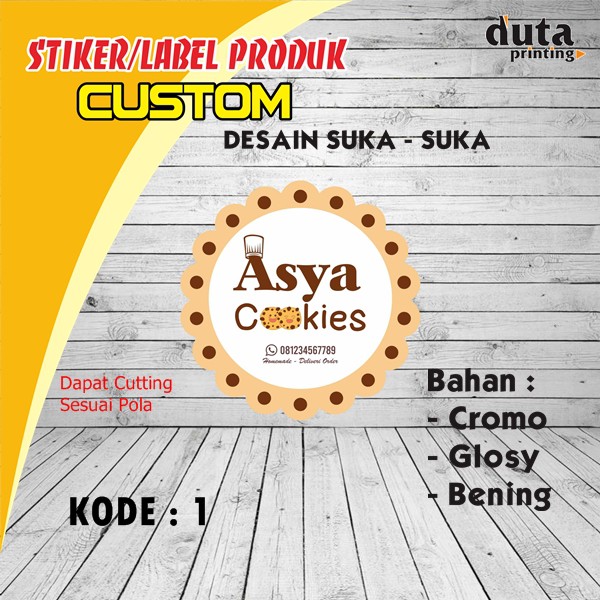 

CETAK STIKER LABEL A3+ VINYL MODEL BEBAS STIKER LABEL MAKANAN/MINUMAN ANTI AIR