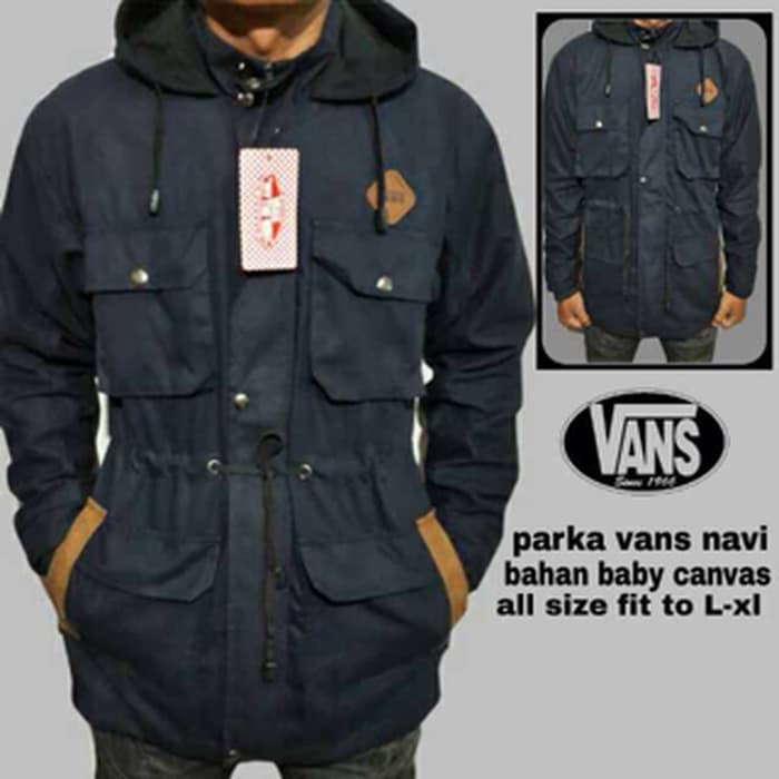 BEST DEAL Jaket Pria Dark Blue Java Jumbo Big Size fashion F0P0 jaket parka vans baby kanvas t