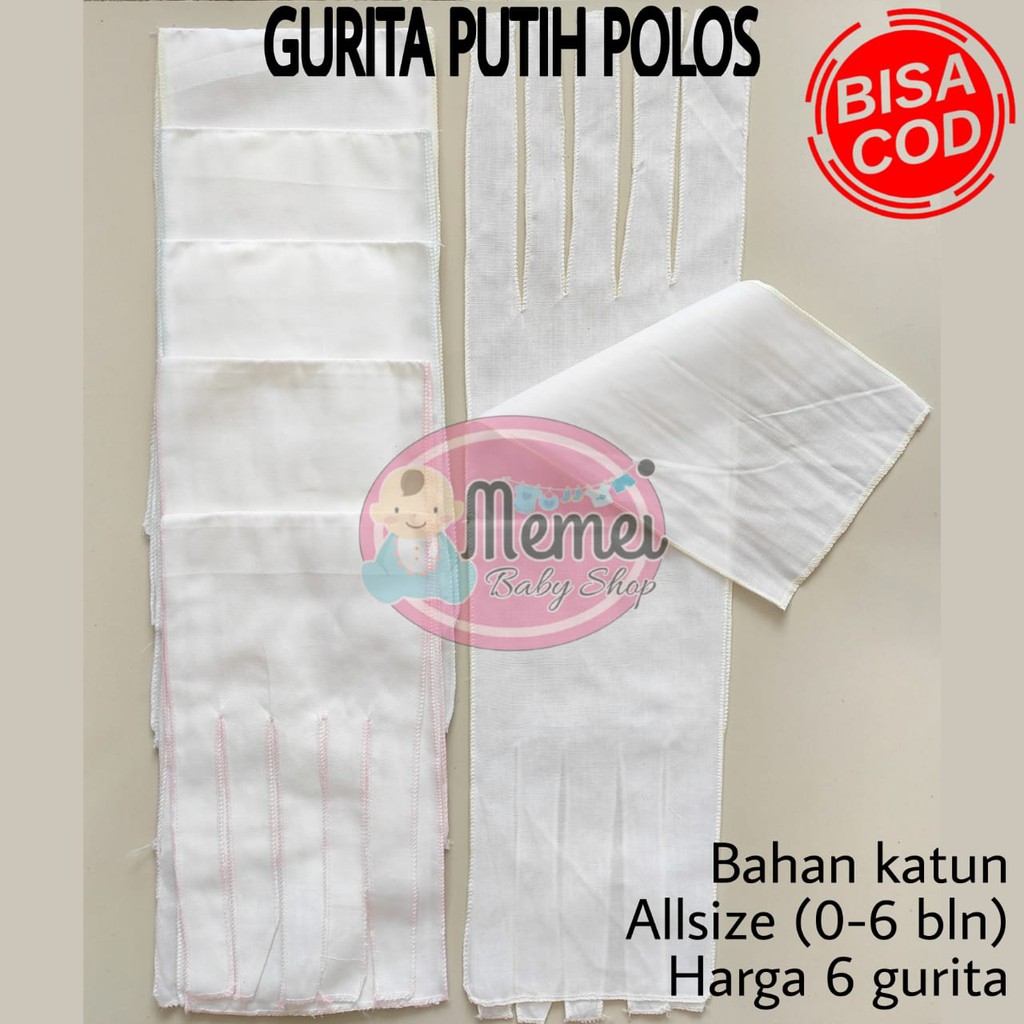 1 LUSIN (12 pcs) Gurita bayi PUTIH POLOS harga grosir TERMURAH