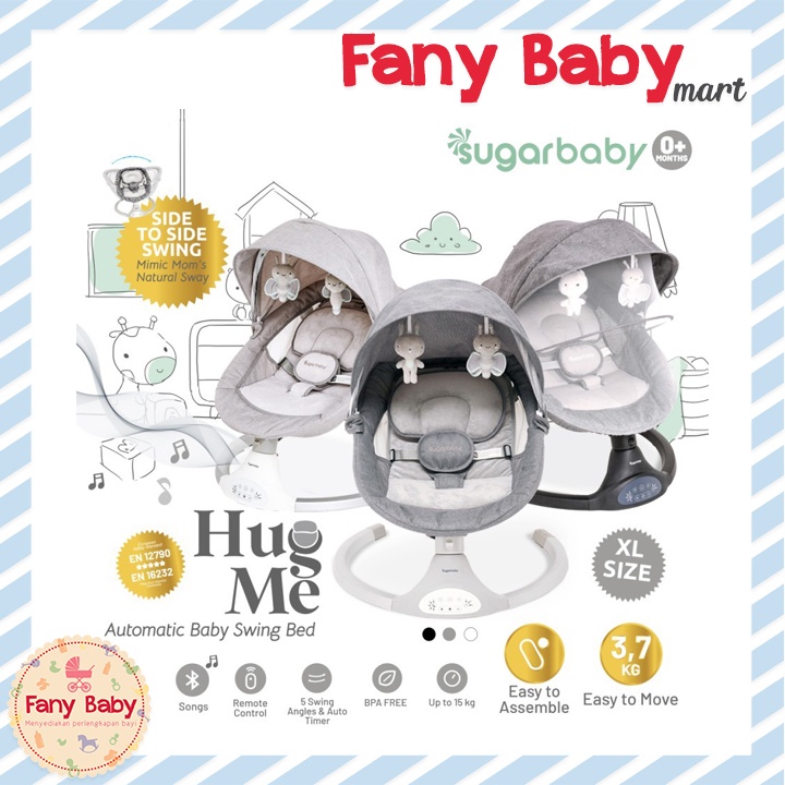 SUGAR BABY HUG ME AUTOMATIC BABY SWING BED