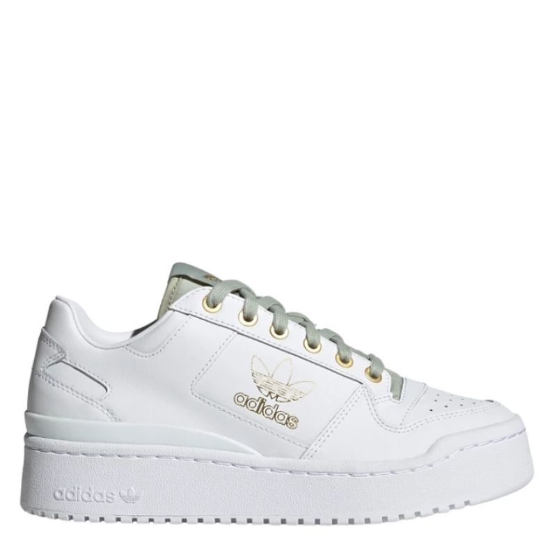 Adidas Forum Bold White Vivid Red Matte Gold Sepatu Kasual Wanita Original 100% Sneakers Casual