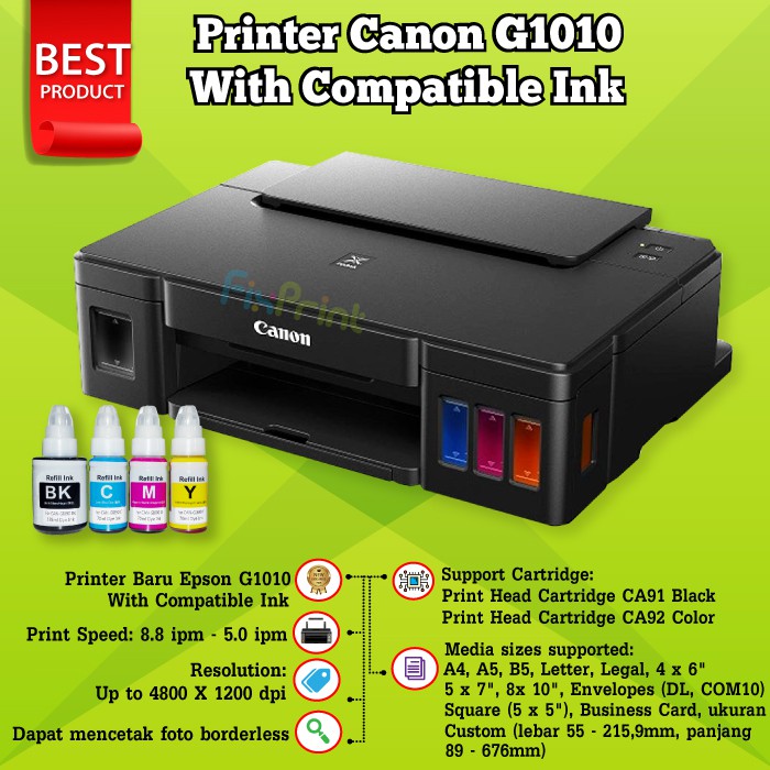 Printer Inkjet CNON PIXMA G1010 / G1020 InkTank system New Original Resmi Penerus G1000 Ink Tank GI-790 790