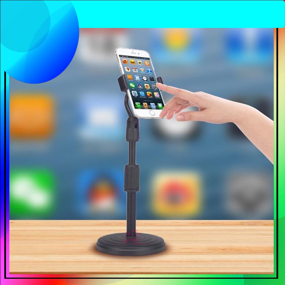 Stand Holder Handphone Broadcasting Putar 360 Desktop Penyangga HP