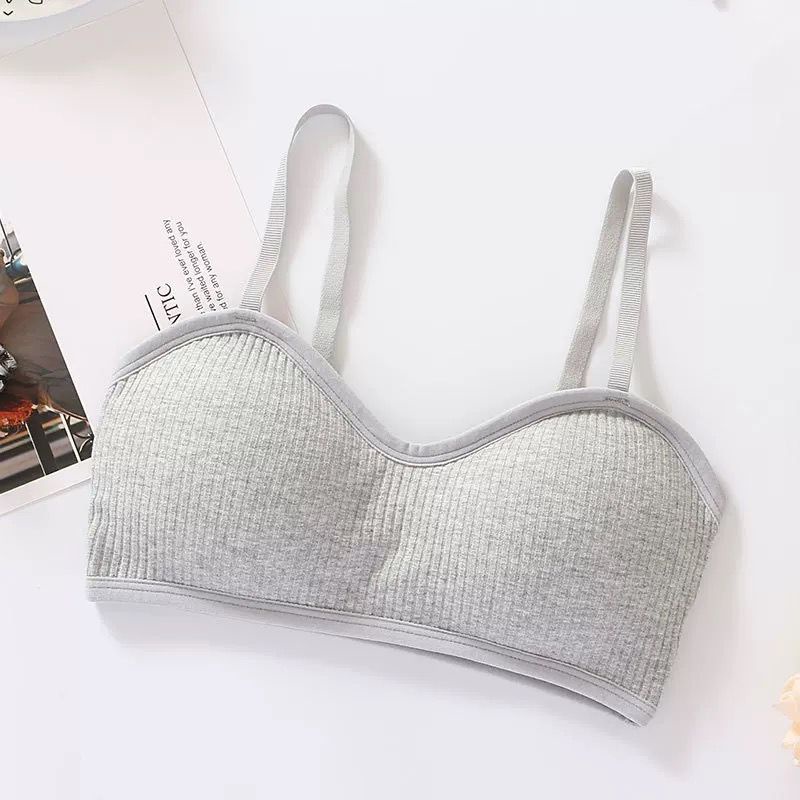 [ LINGERIE MASTER ] - (B-27) BH Bra Wanita Tanpa Kawat Pakaian Dalam bralette Push Up Elastis Sexy sport bra BH-B-27 Gray